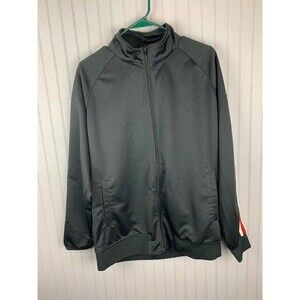 Pacsun Size M Mens Track Jacket Activewear Black Red Stripes Full Zip